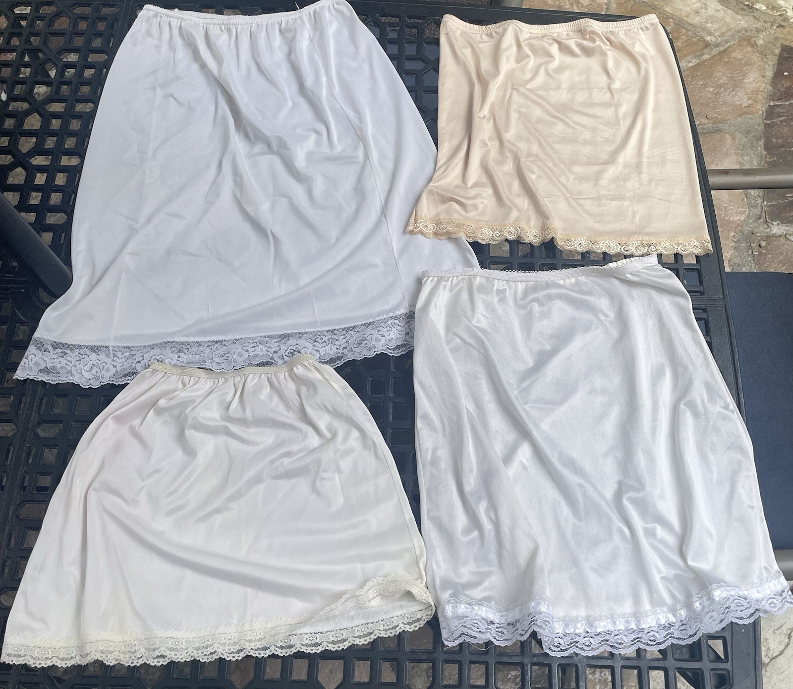 Vintage Lot Lingerie Babydoll Cami Camisole Satin Silky Boudoir Slip Small S