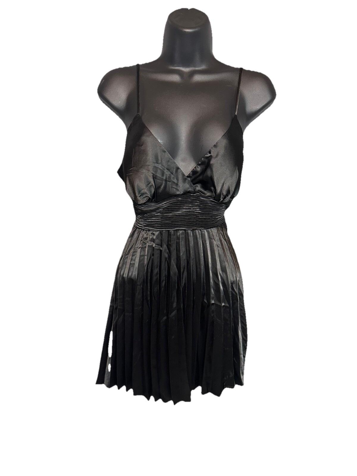 Y2k 90’s Gossip Girl Fairy Goth Grunge Baby Doll Satin Pleated A Line Dress