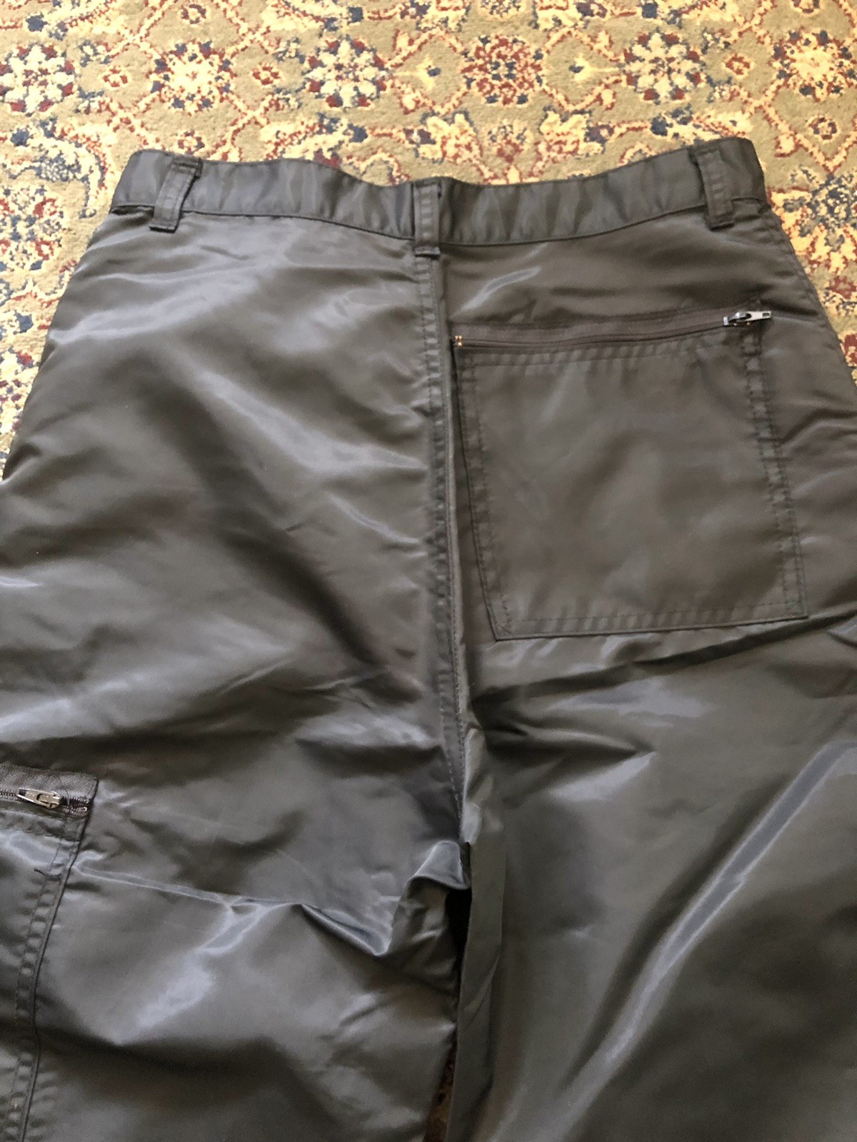 Iconic 80’s Black Parachute Pants Cargo, 6 Pockets
