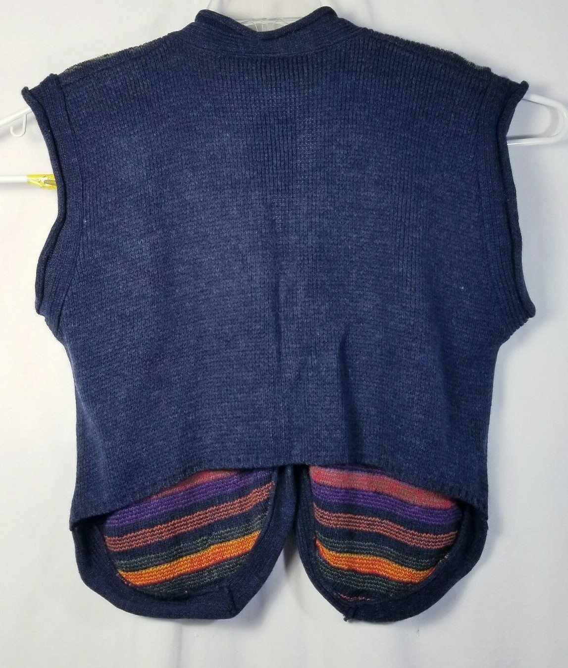Vtg 80s Maison Gabriel Sweater Vest Large Multicolor Festival Academia Preppy