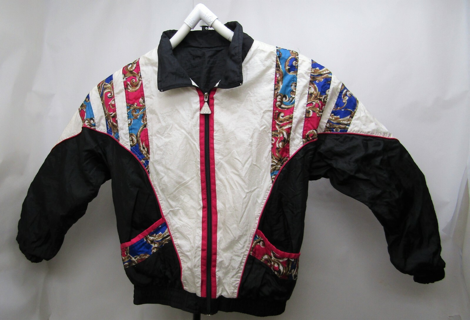 80s Vintage Wilson Women’s Windbreaker Colorful Paisley & Colorblock M