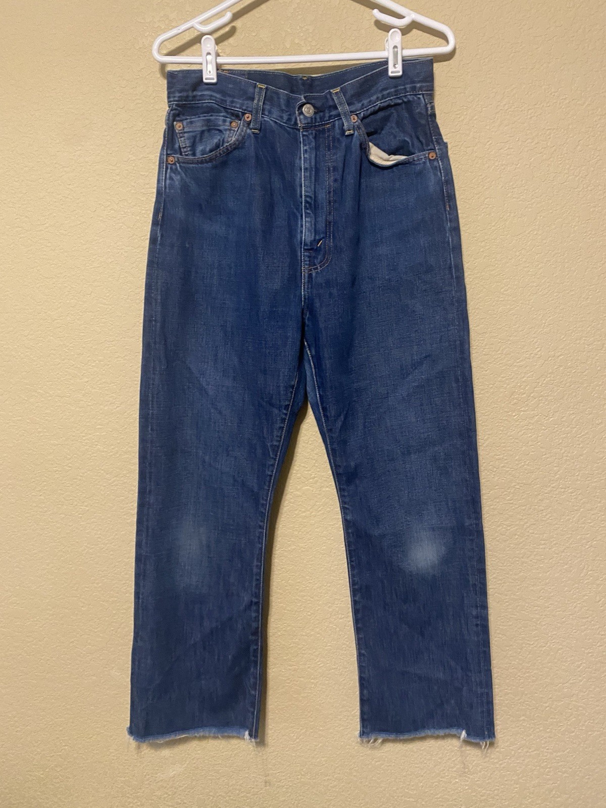 701 Levi’s Big E Hidden Rivets Selvedge Denim Jeans High Quality Women’s 30×28