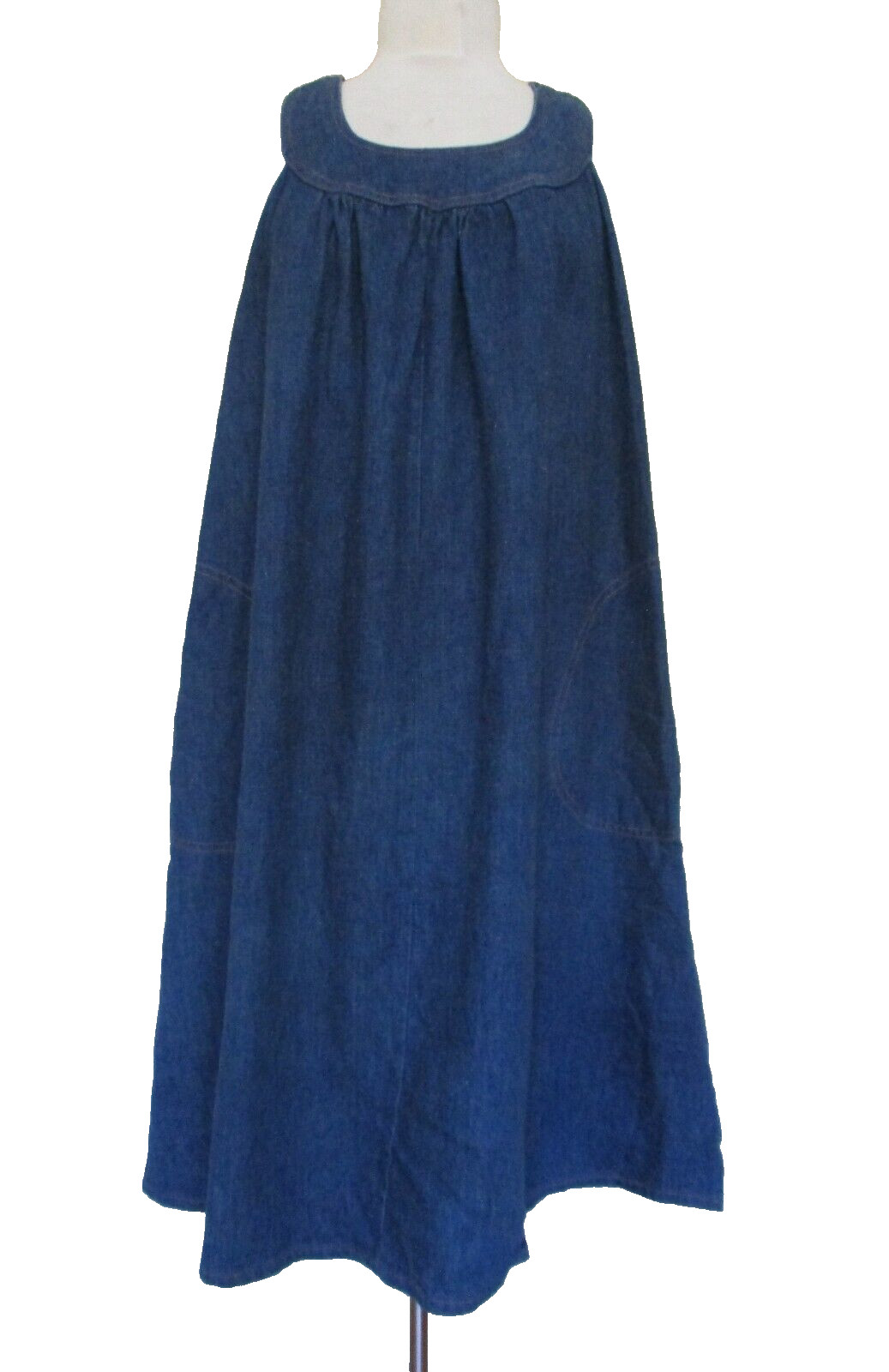 Vintage Denim Jumper Western Dress Remington Express Buttons Cowgirl M/L Women