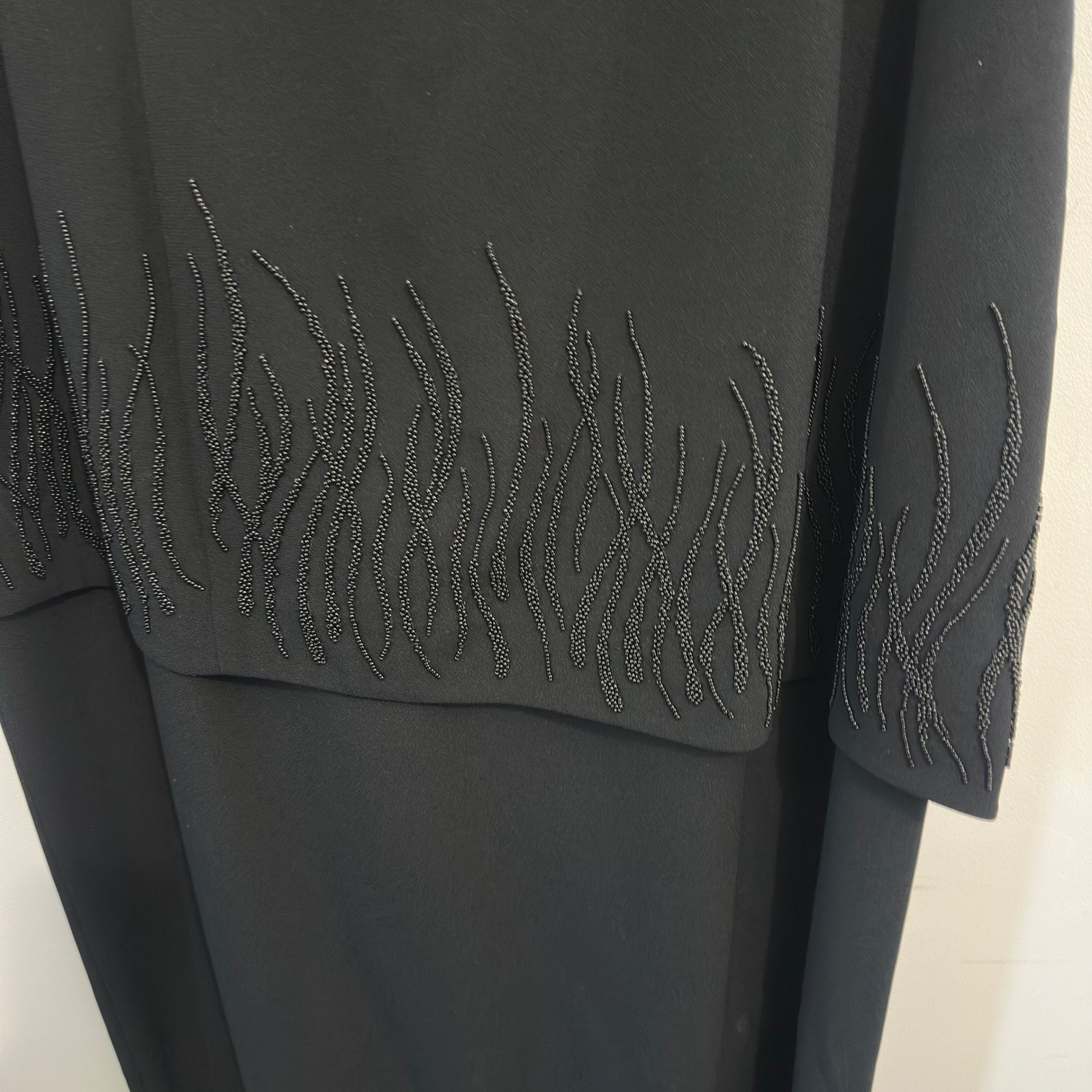 Daymor Couture NWT Black Evening Dress Jacket Set Soutache Embroidered Sz 16