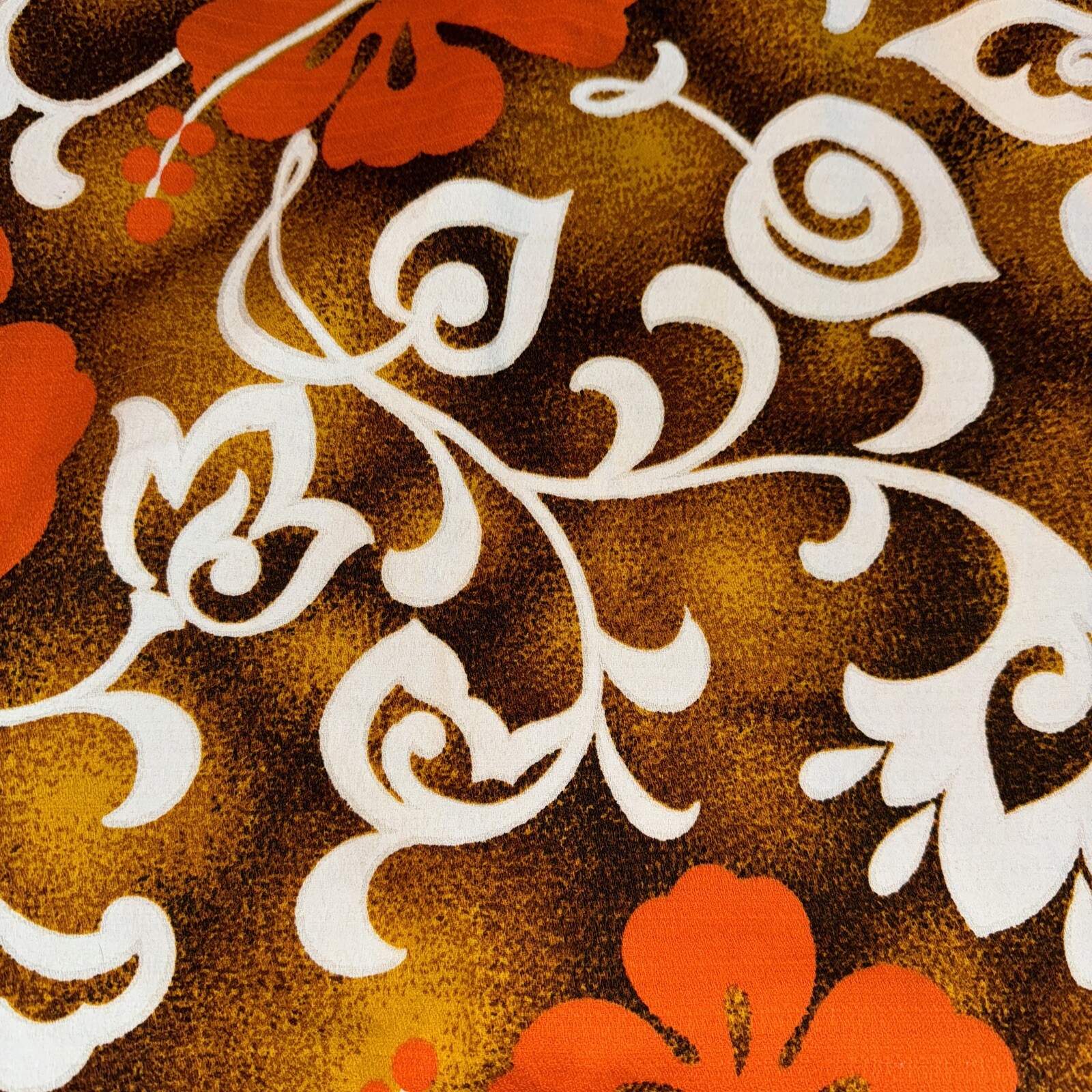 ❤️ Vintage 50s 60s 70s Orange Hawaii Barkcloth Tiki Oasis VLV Mini Dress XXS XS