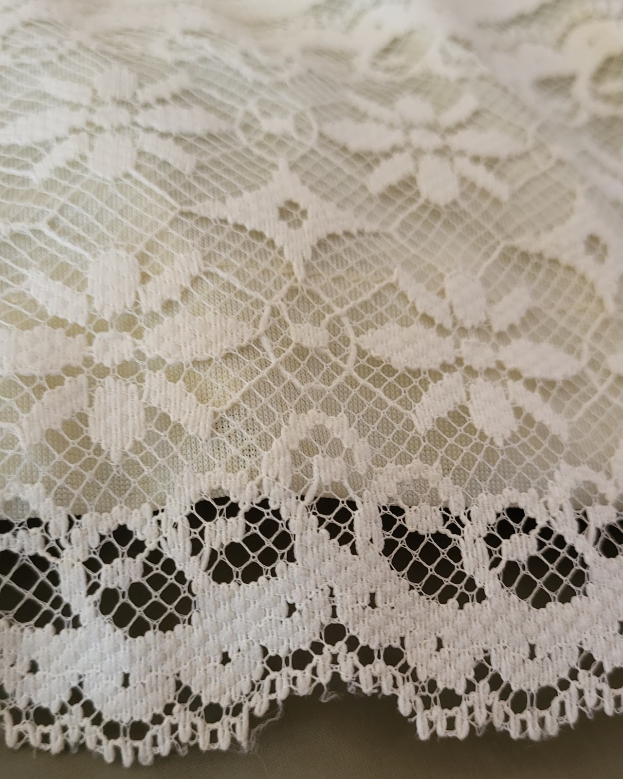 Vtg 70s 80s Lace Boho Wedding Dress Long Sleeve ILGWU Union Made 1920s Revival M