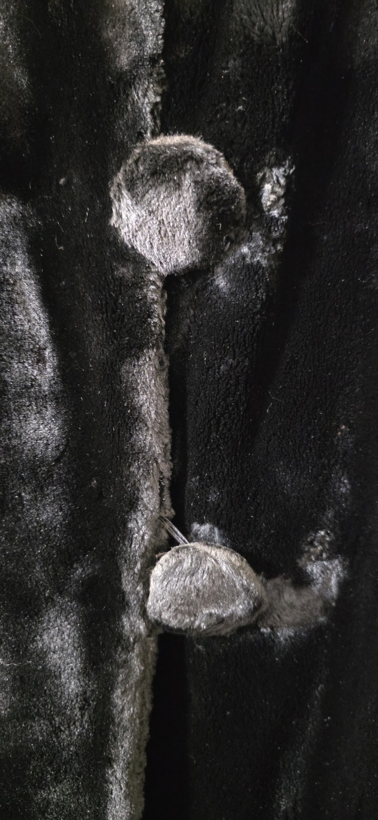 Vintage (1920s-1940s) black dyed muskrat fur coat (Hudson Fabri) Large Beautiful