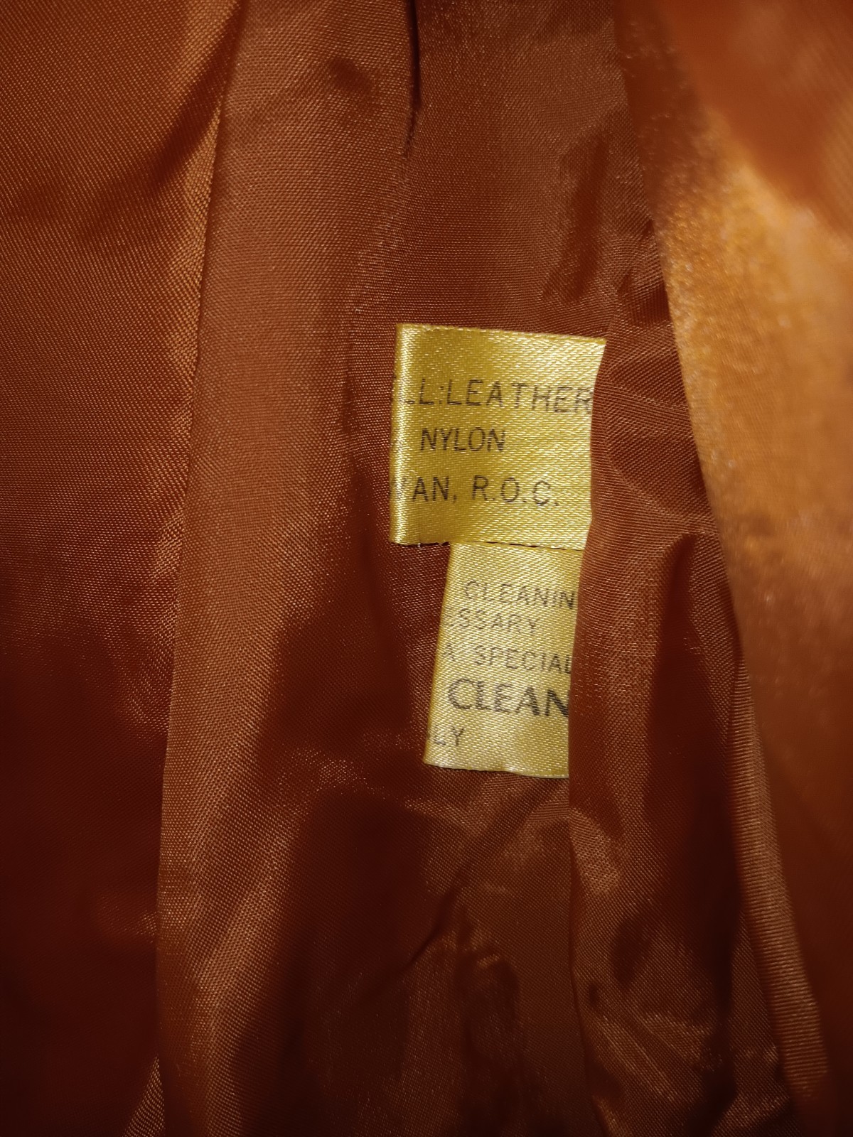 Vintage Leather Jacket Crae Carlyle Size S 70s Glossy Nutmeg Brown Fitted