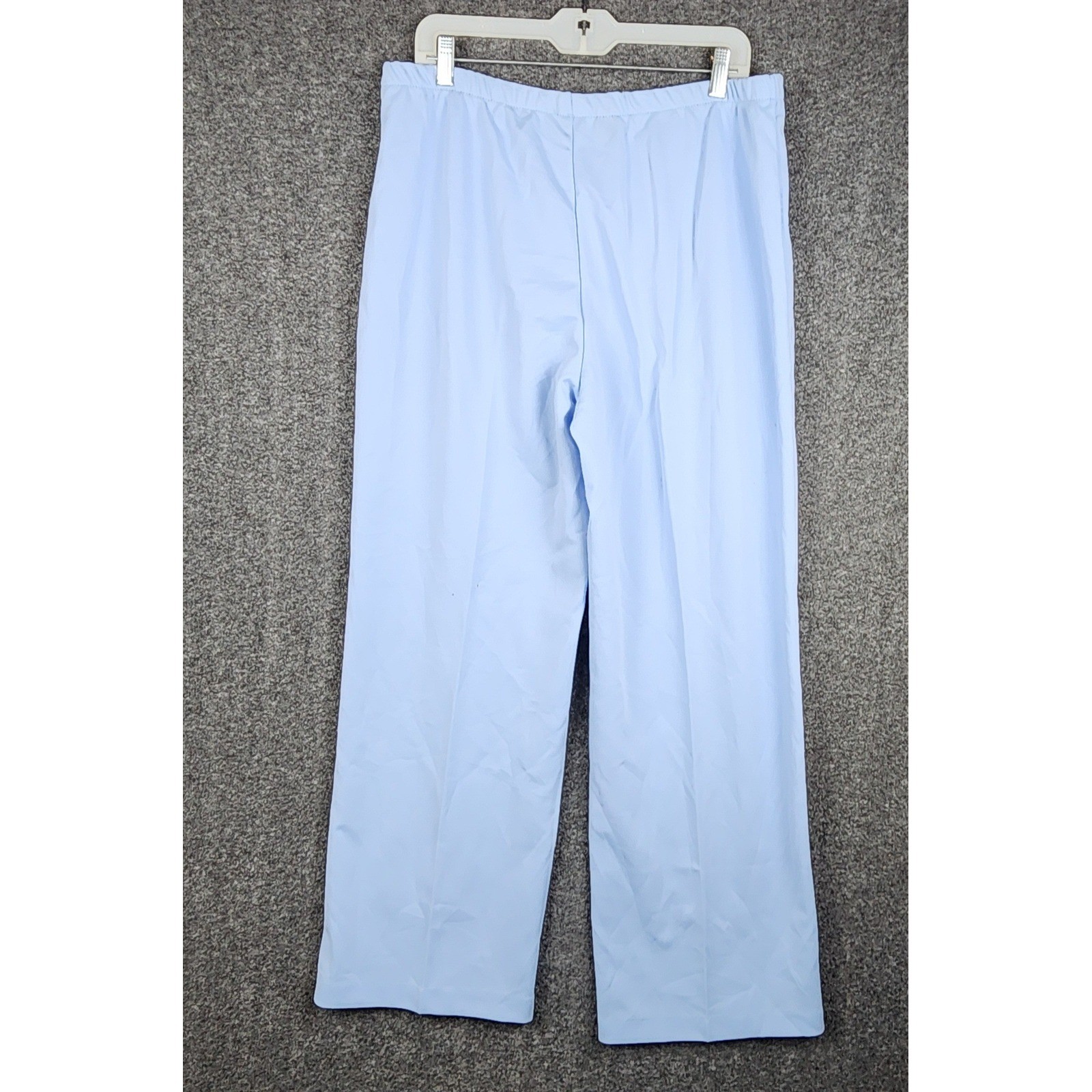 Sears Vintage 70s Pants Womens 20 Sky Blue Wide Leg Elastic Waist Creased Front