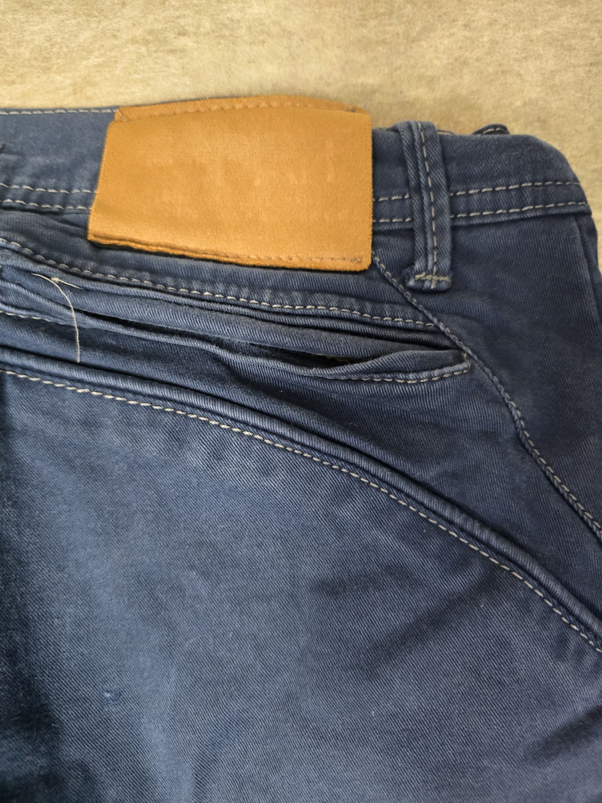 Vintage 90s Esprit Dark Blue Straight Jeans Casual Pant No Back Pockets Size 32