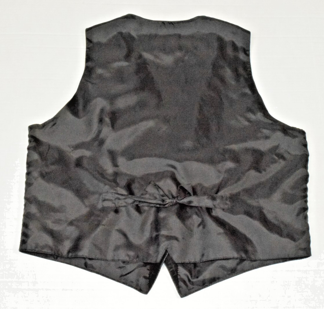 Vintage Suede Leather Vest Jeri Marque NY Size L 80s Classic Black Snap Front