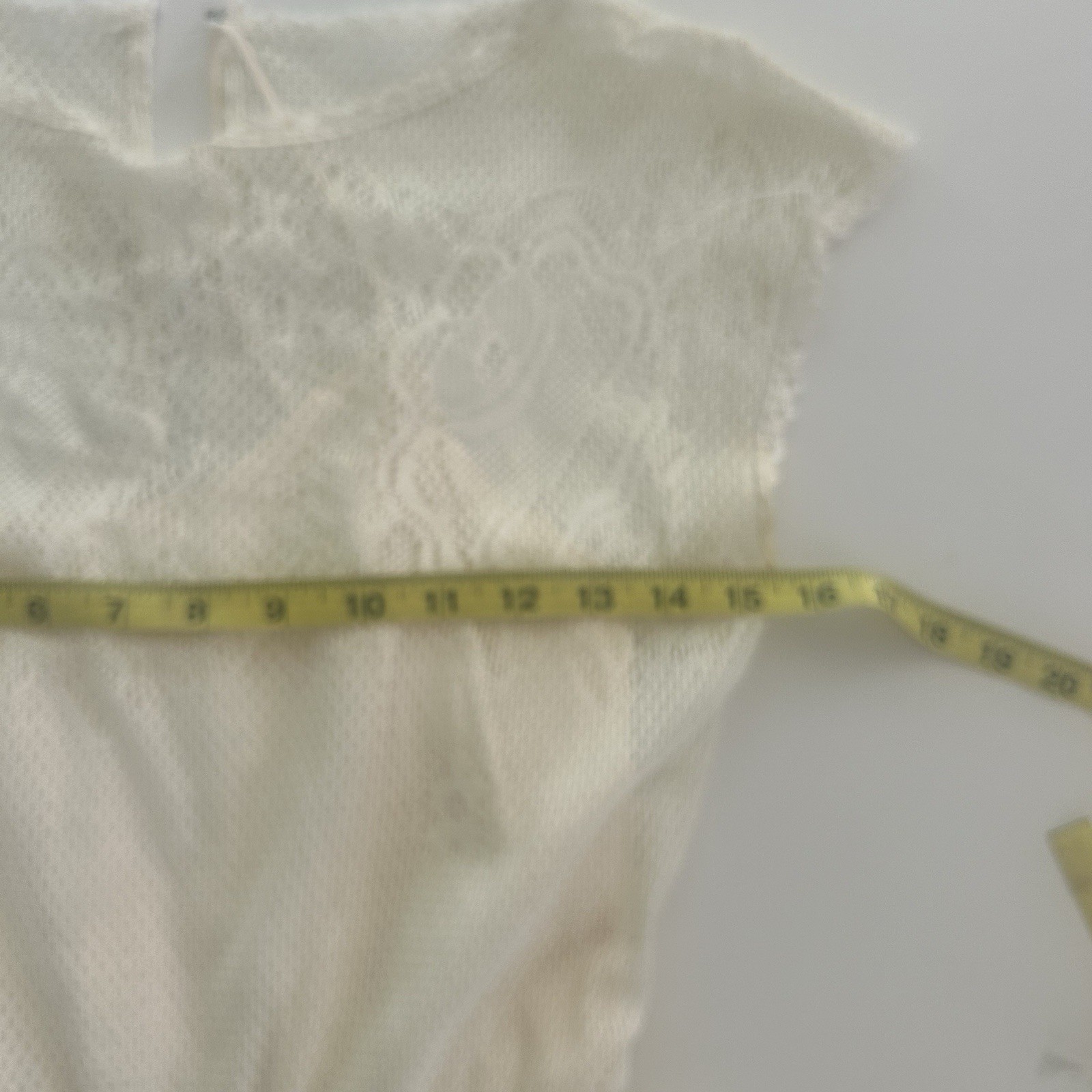 Vintage Dress Party Prom White Lace Wedding Tea Dress FLAWED Sz 5/6 Cap Sleeve