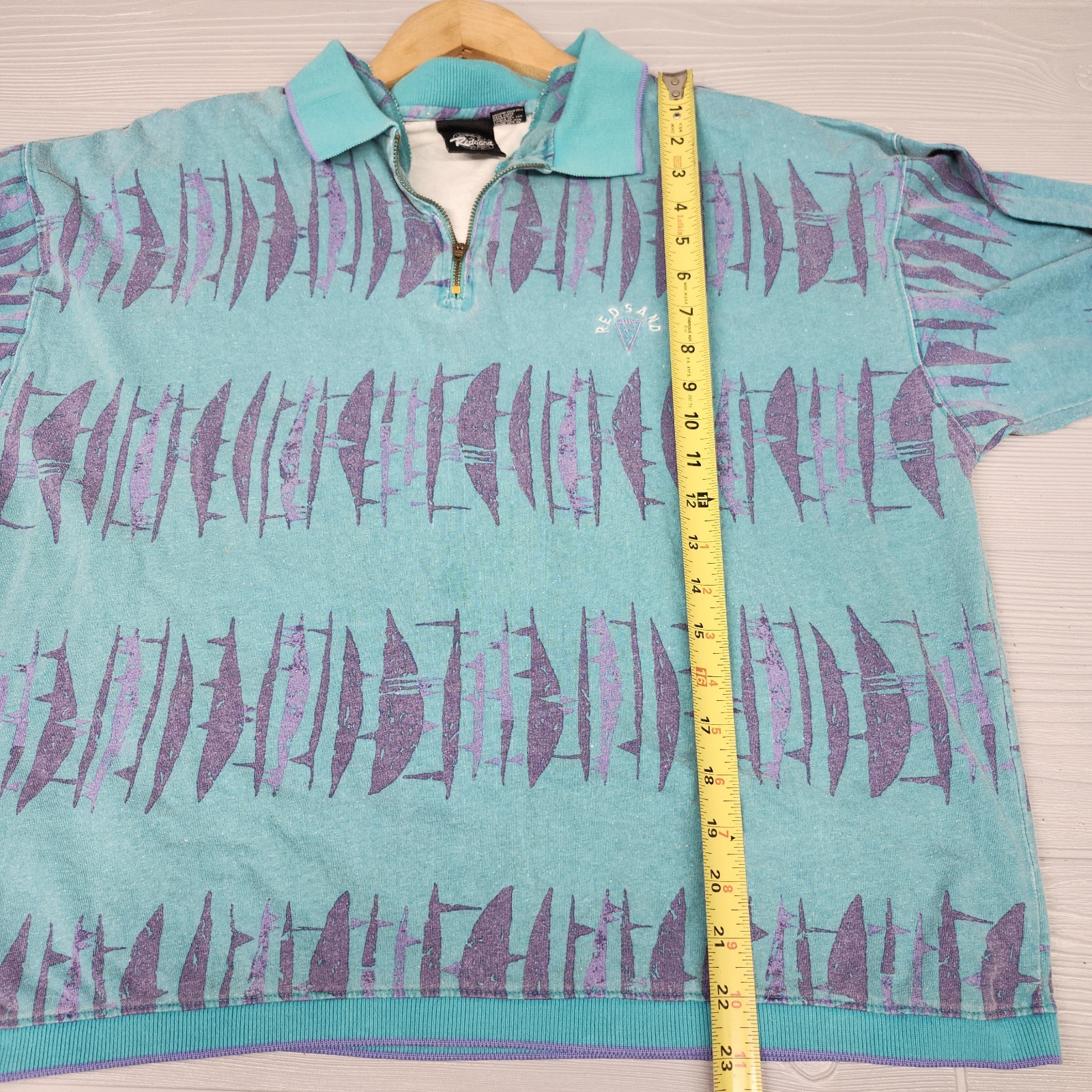 Vintage 80s 90s Volley Redsand Gear Retro Quarter Zip Shirt Womens L