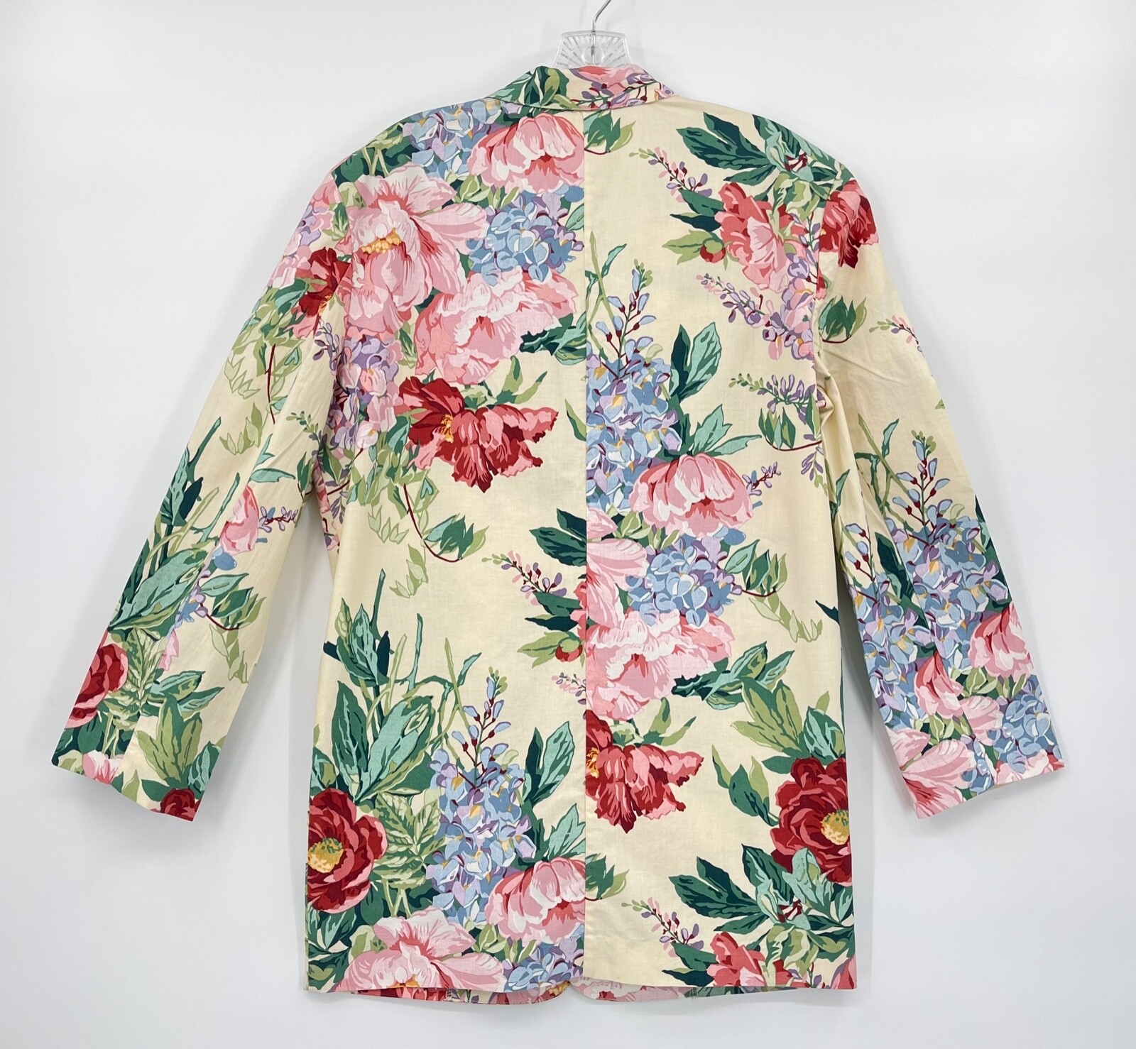 Karen Kane 90’s Floral Blazer XS/S Polished Cotton Romantic Feminine Oversized