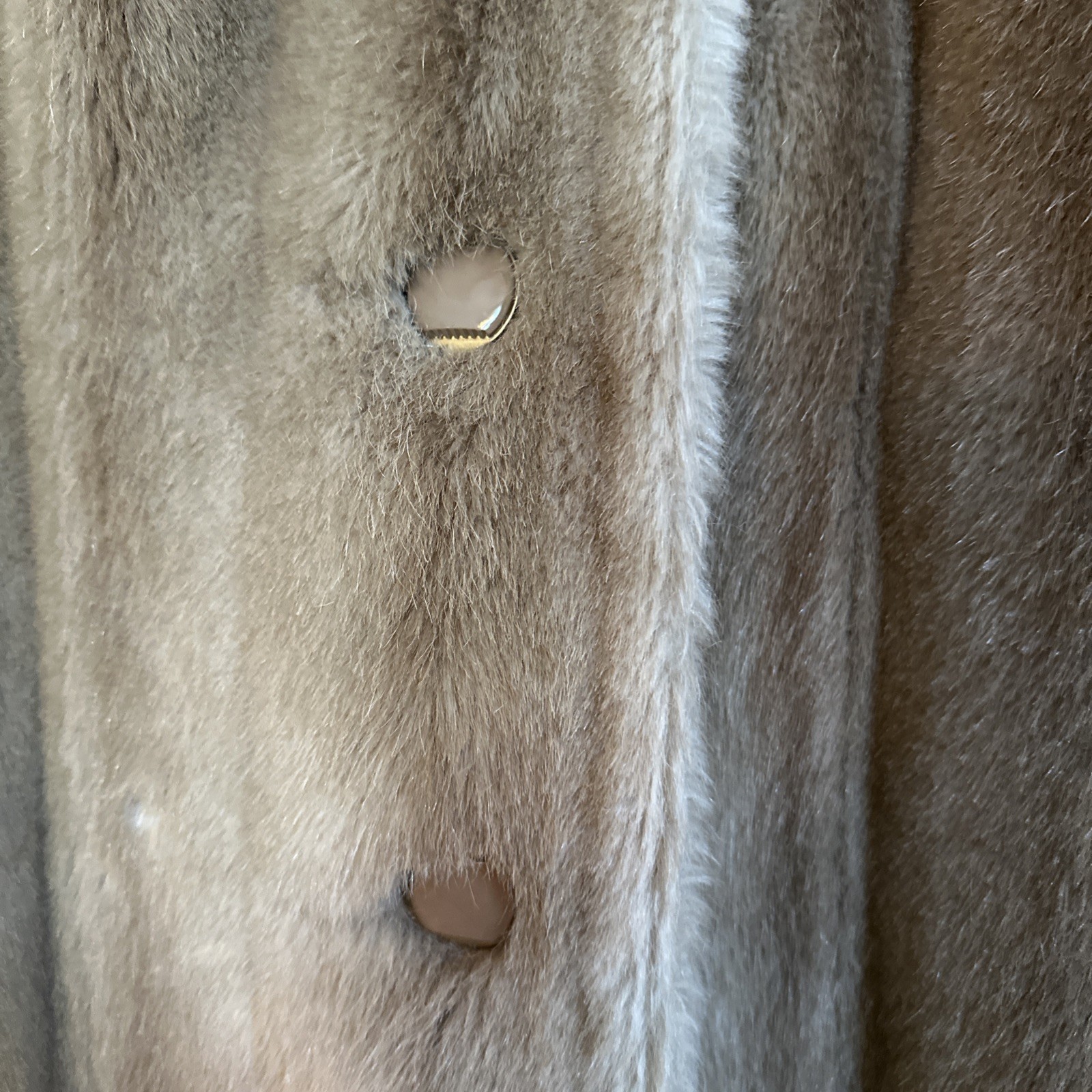 Vintage Grandella Faux Fur Car Coat With Belt. Classic and Elegant. Faux Mink.