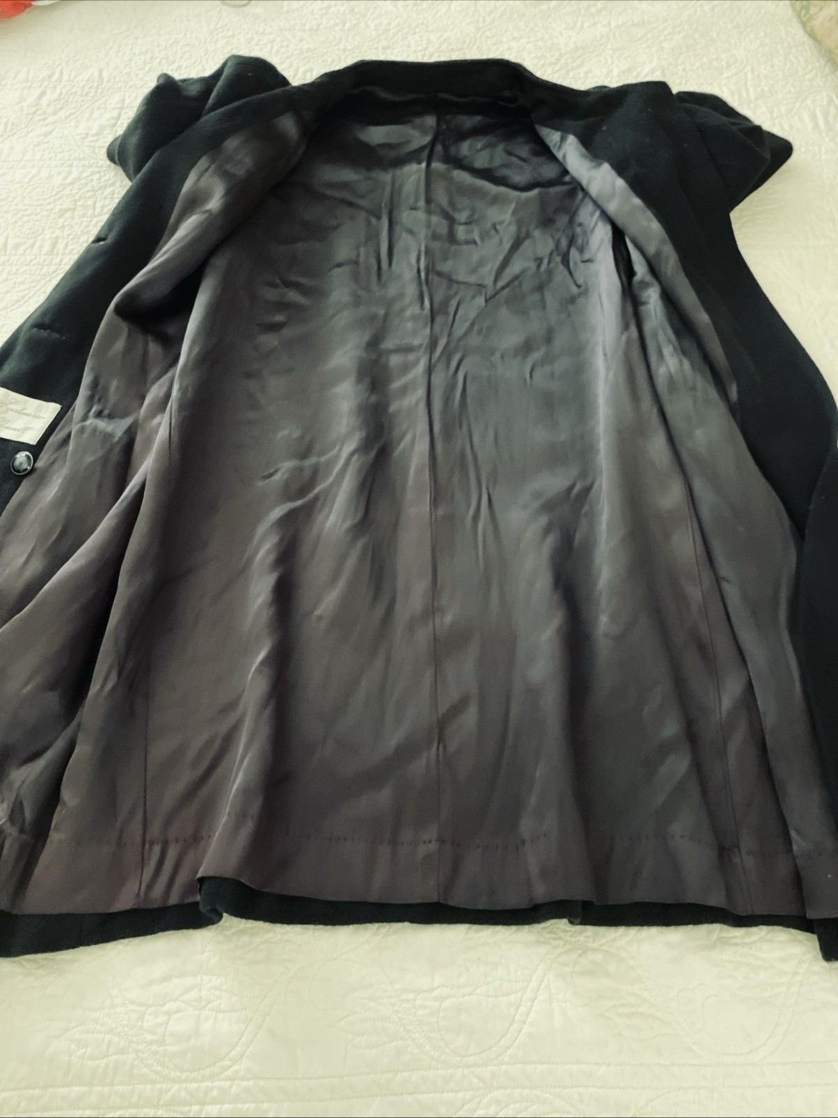 Vtg. J.J. O’Donnell 100% Cashmere Opera 1950s Black Coat Silk Line Sz XL Custom