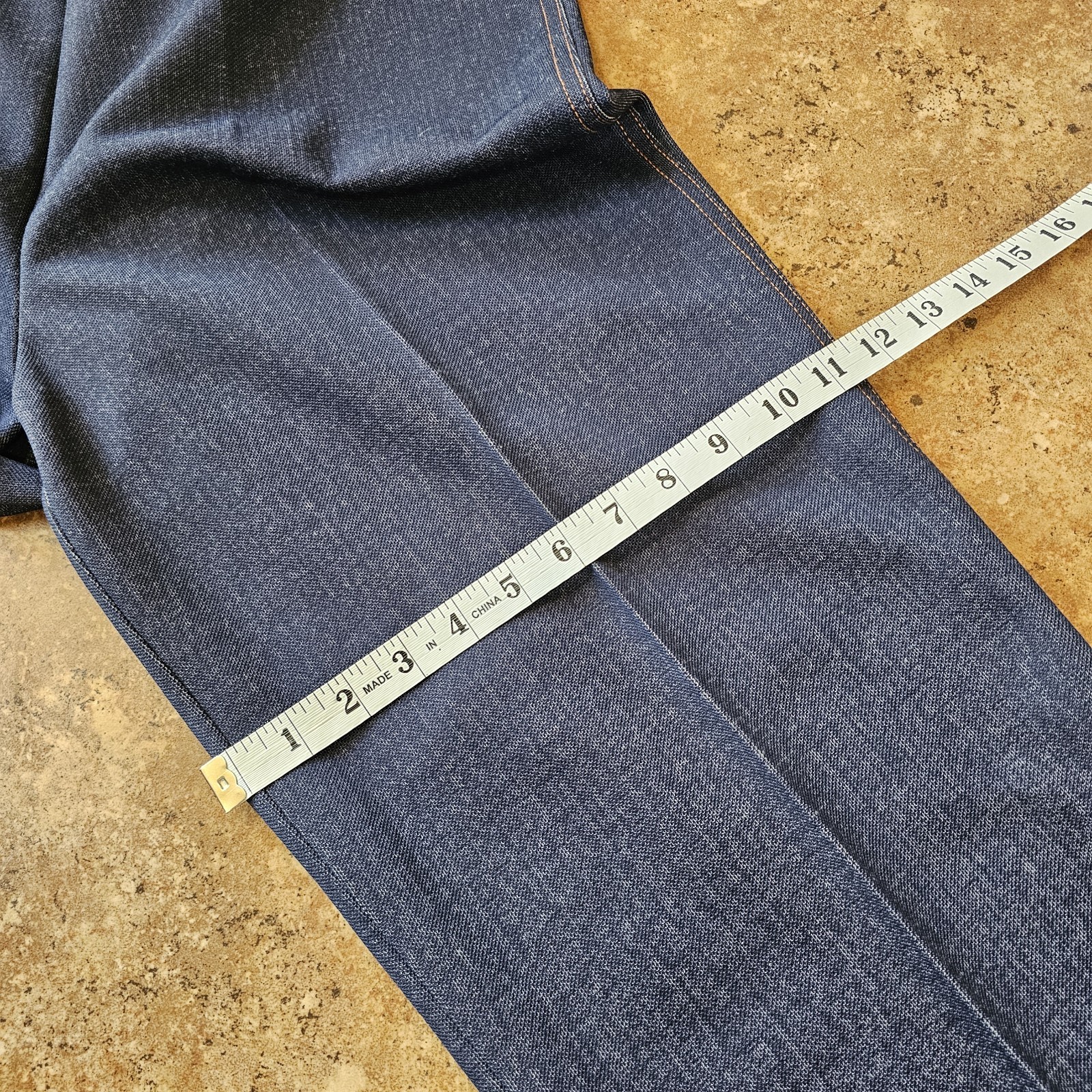 Vintage 70s Trousers Donovan Galvani NWT Deadstock Polyester Dark Wash Blue
