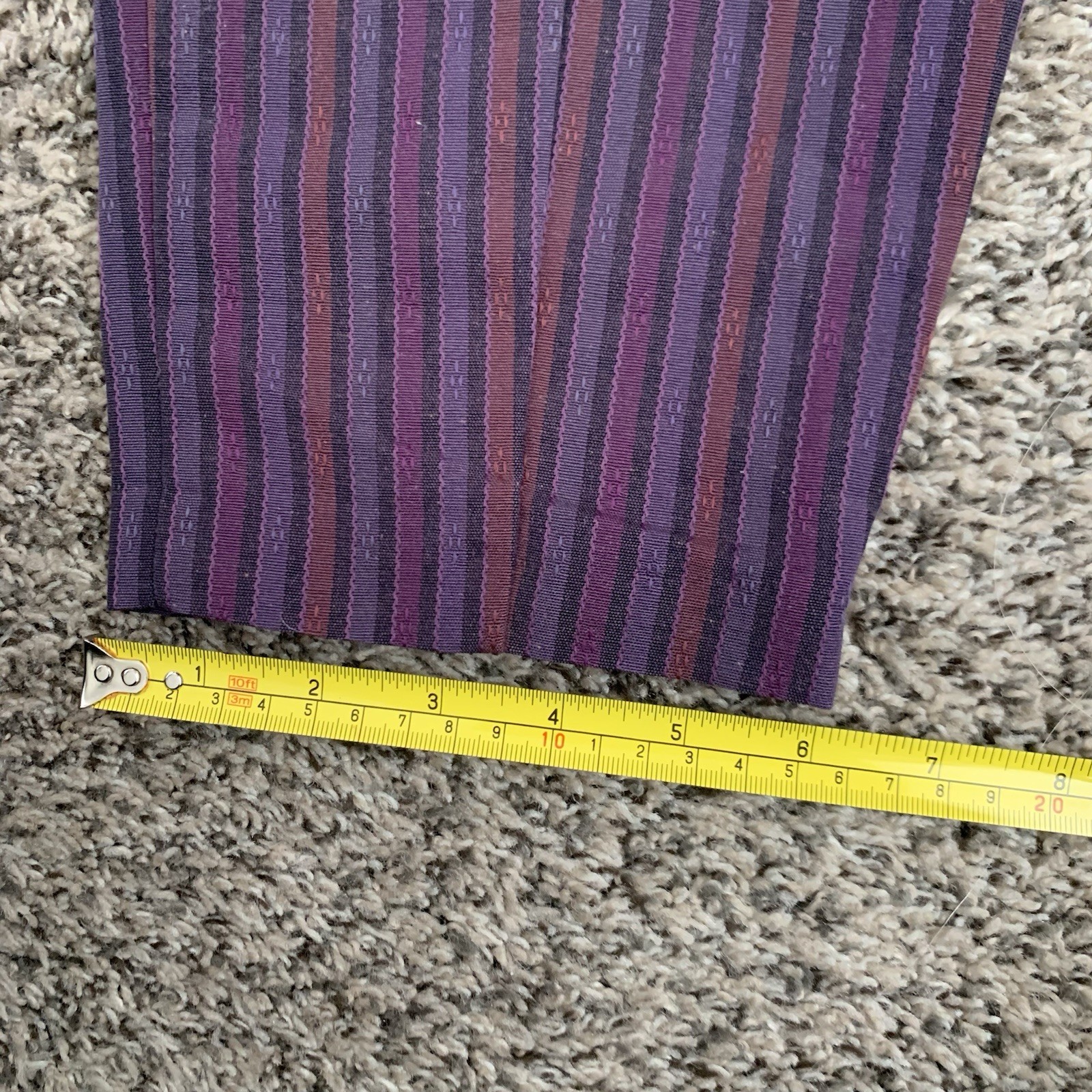 Vintage Happy Legs Pants Parachute Pleated High Rise Purple Black Small