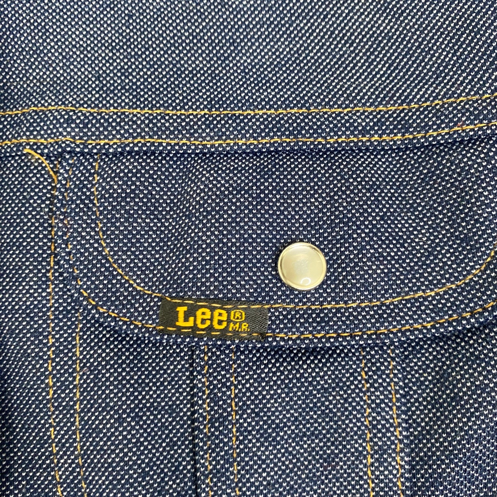 Vintage Lee Riders Blue Denim Look Snap Front Shirt Jacket 60s 70s ?