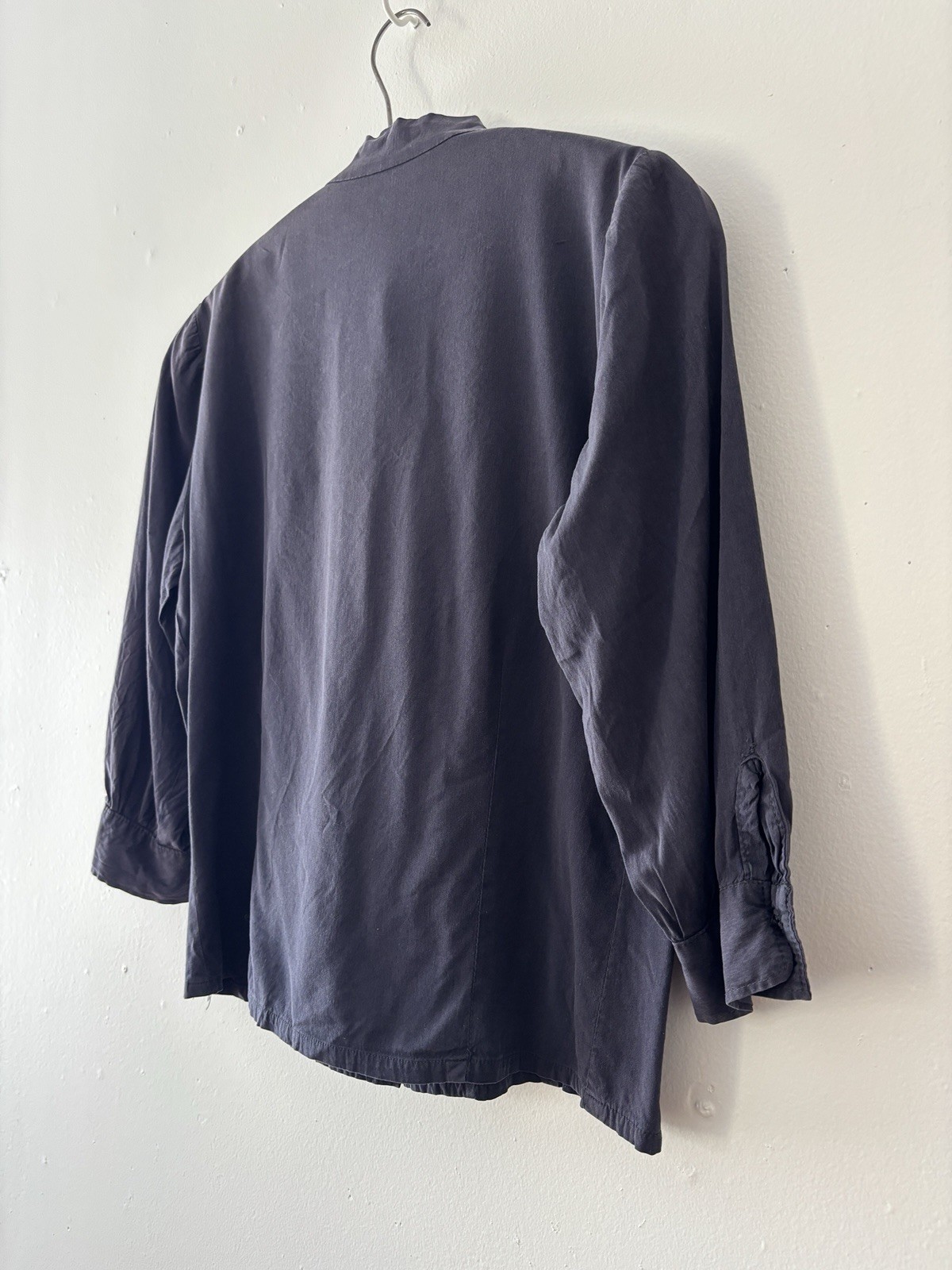 Vintage 1950s Softest Cotton Gabardine Button Down Secretary Blouse