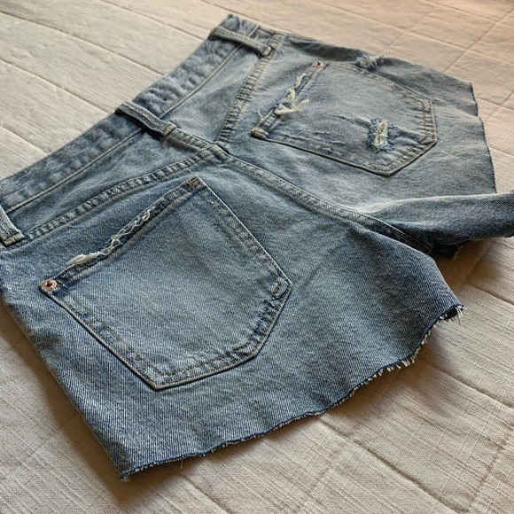 NWT Free People x We the Free Taliesin Cutoff Short in Mid Blue Size 25