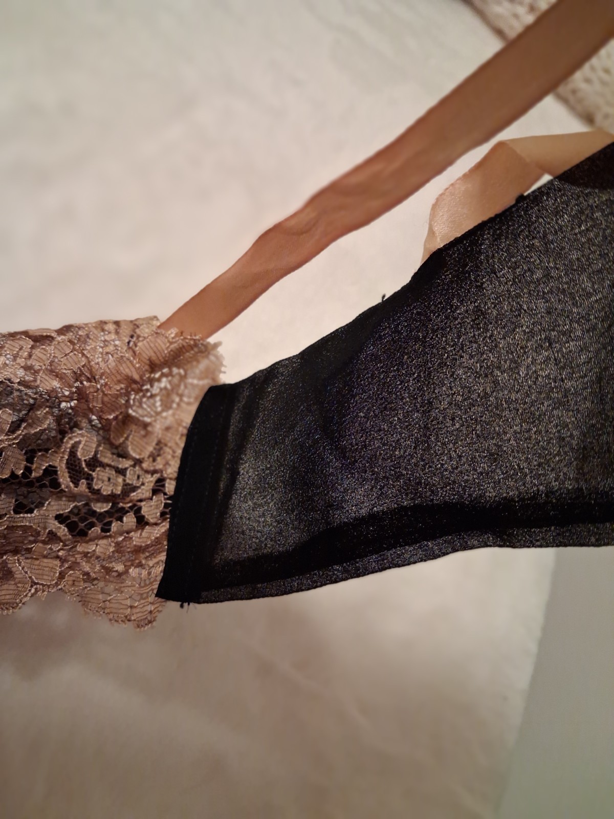 Vintage Panties Bra 1930’s Lace Black Silk Chiffon Tap Pants Lingerie Ladies Xs