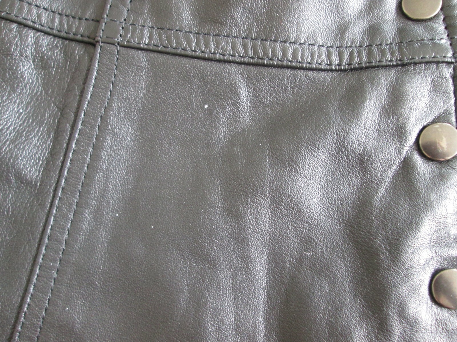 Vintage Together! 16 100% Genuine Leather Skirt 32 High Waist Maxi Long Snaps