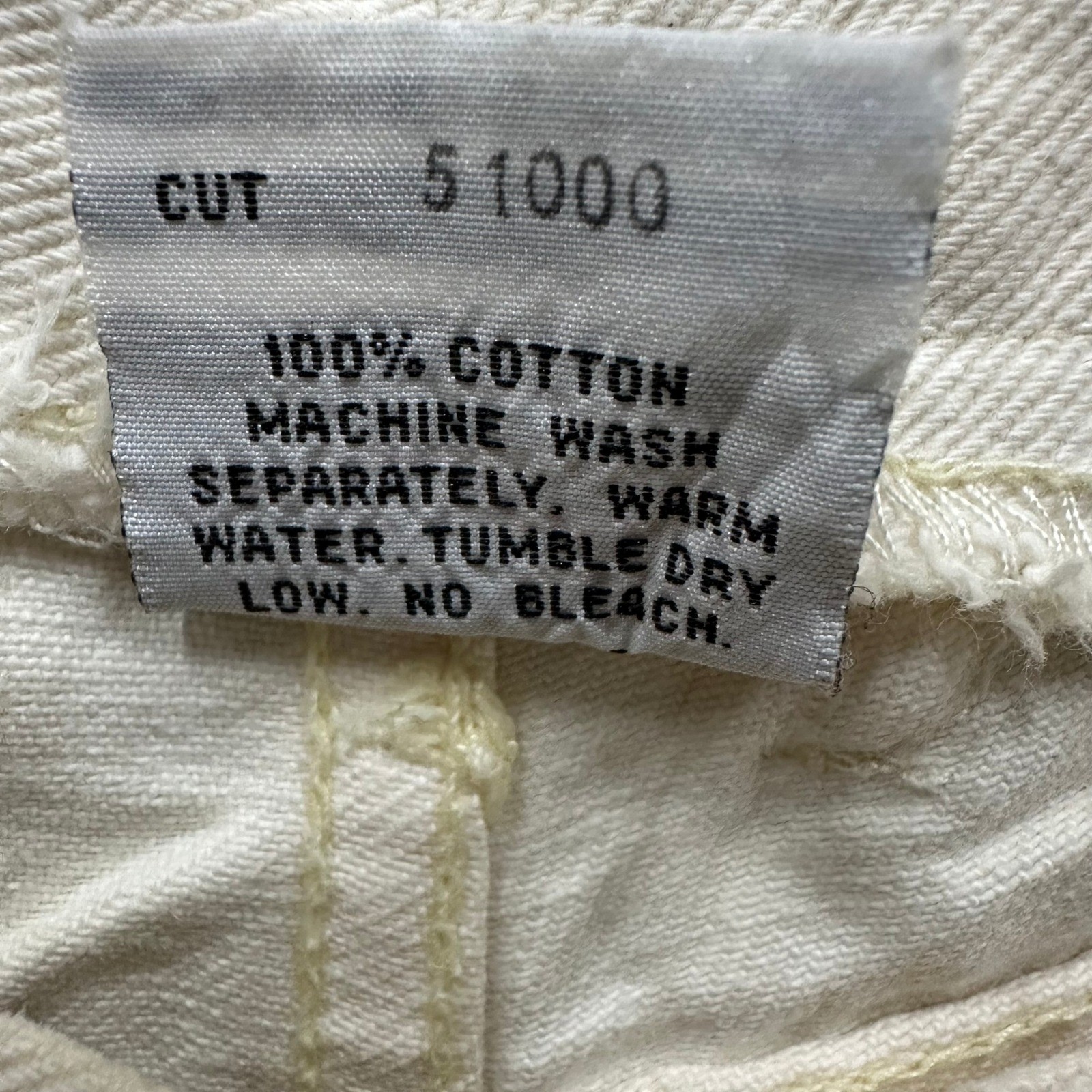 Bongo Shorts Womens Size 9 Ivory Denim High Waisted Cuffed Cotton Made in USA