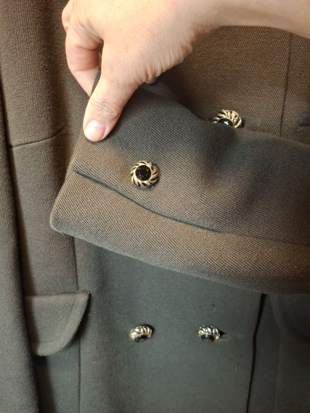 VTG 60’s Forstmann Stevens Fabric Women’s Brown Doublebreasted Wool Heavy Coat