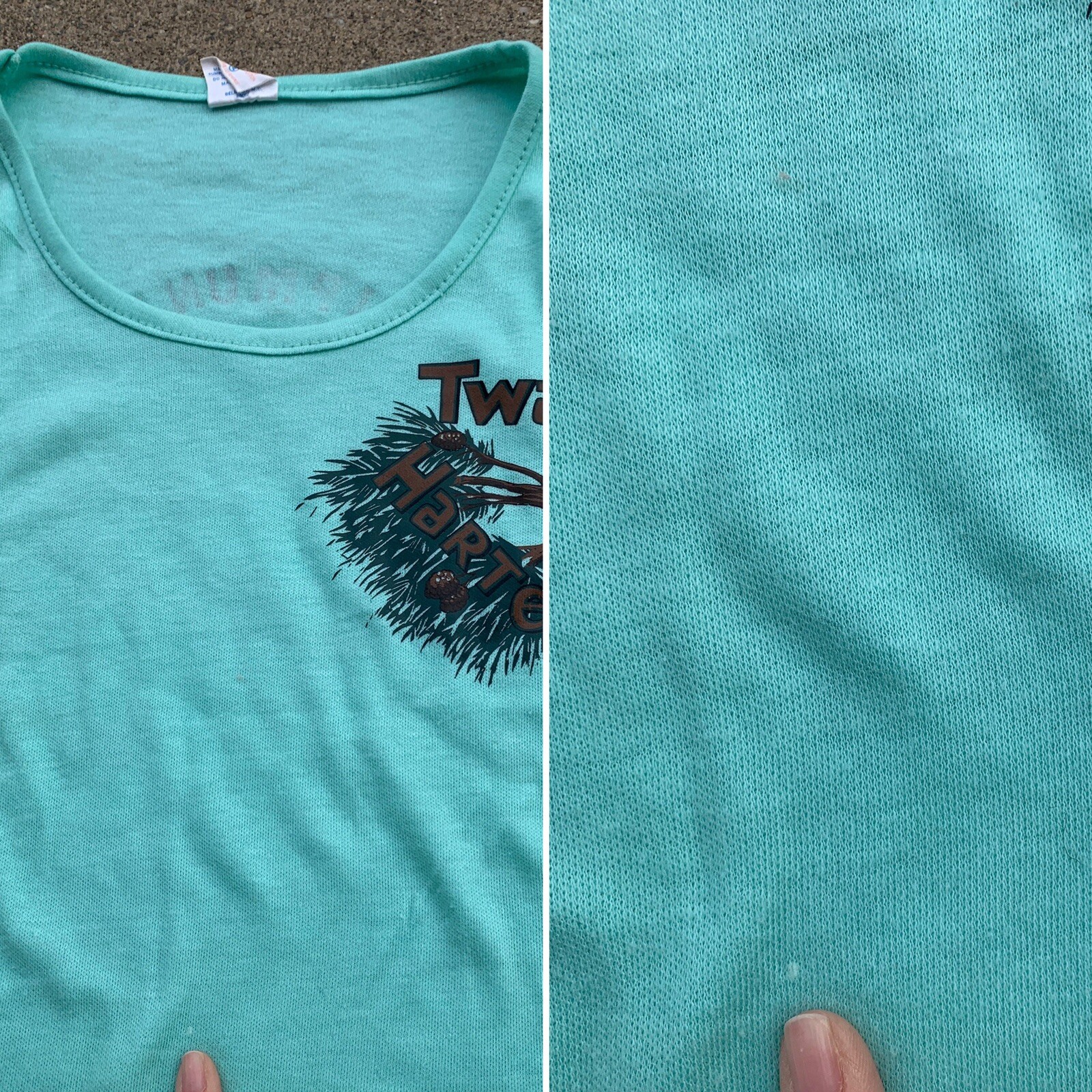 Vintage Twain Harte Chipmunk T Shirt Roach Iron On Back Fun Tees Size XL Ladies