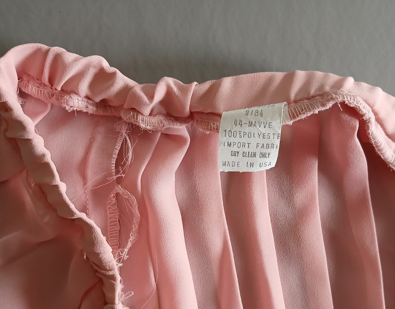 Vintage JCPenney Skirt &Top Set Pleated with side sash Pink size 18