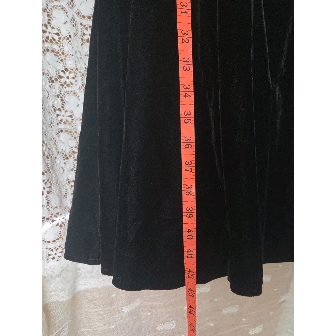 Vtg. 80’s Dress 14 Karen Lucas For Nikki Black Velvet Whimsigoth Fairycore USA
