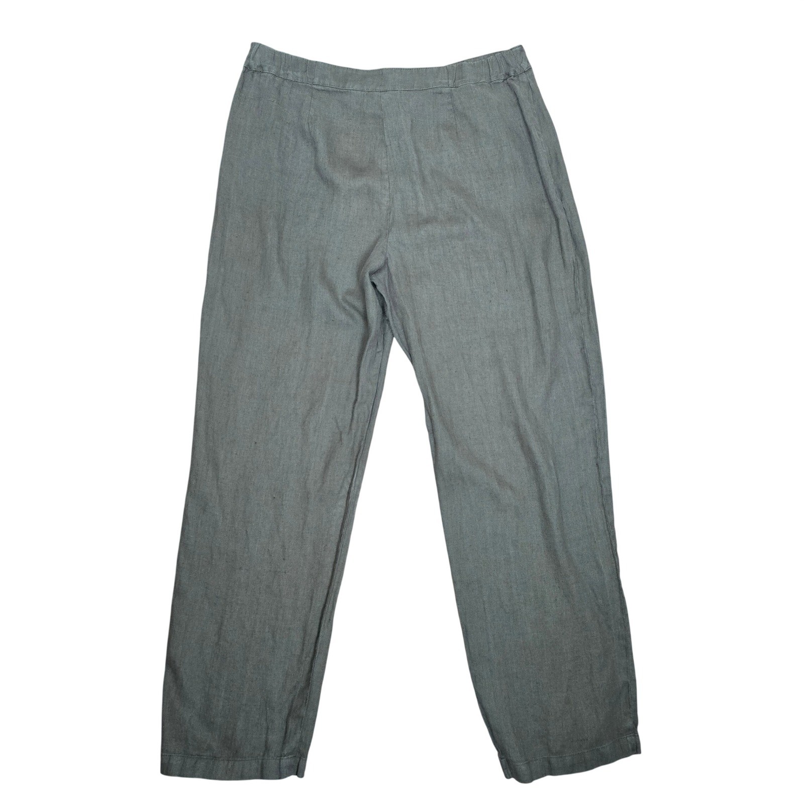 Vintage Chicos Design 100% Linen Pants Green Size 3 XL Coastal Grandpa