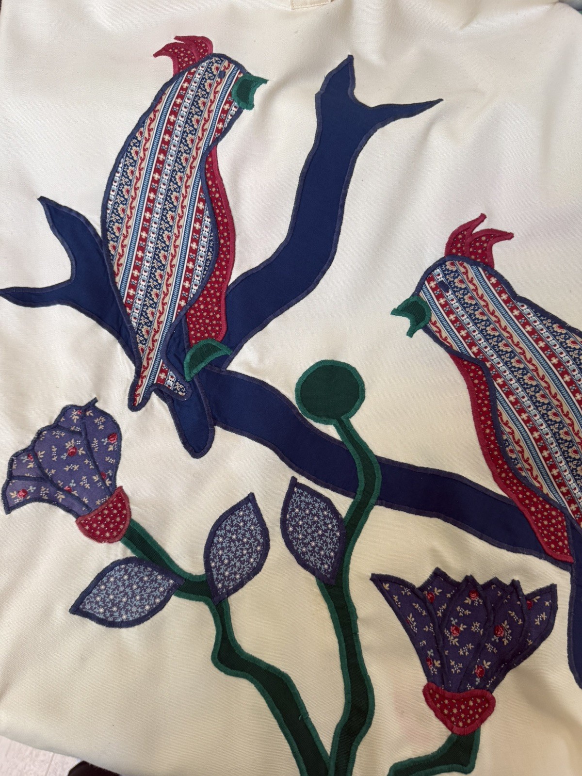 ALFREDO’S WIFE Novelty Dress Bird Appliqué Art to Wear Vintage 80s Back Graphic