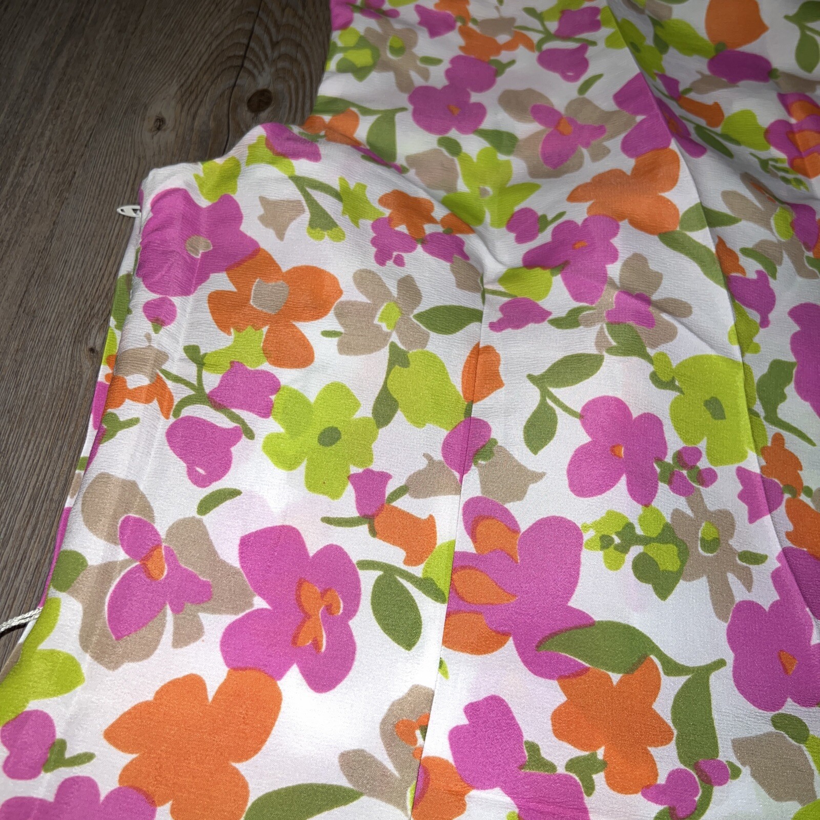 Vintage 1960s Dress Flower Power Neon Floral Mod Go Go Mini 60s Hippie Mint Cond