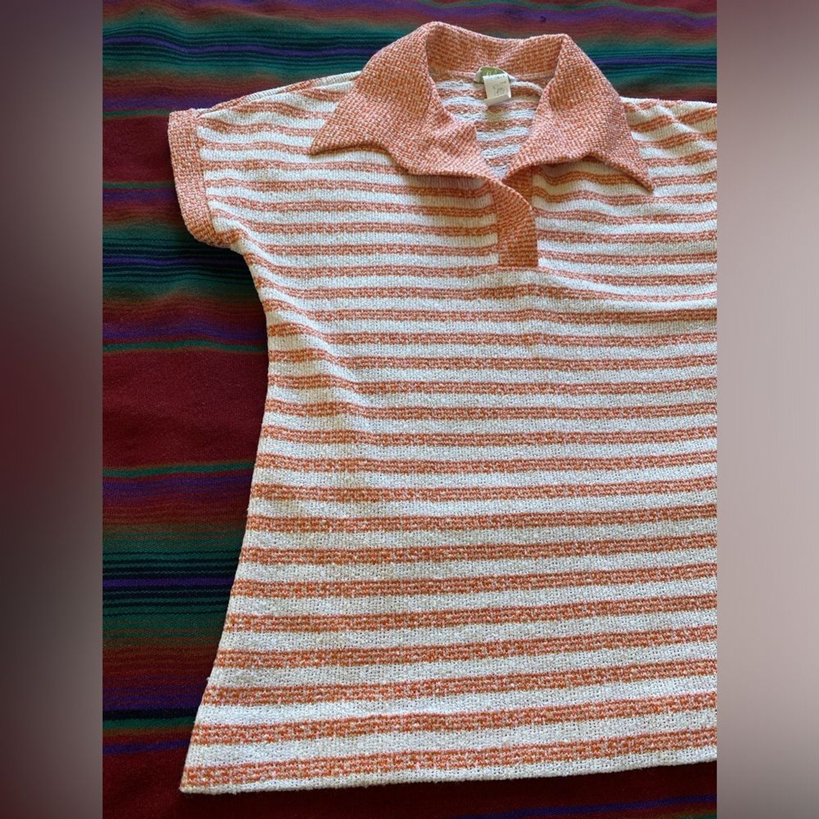 Vintage 1960’s Lane Bryant Union Made Polyester Top! Tall Shop! Large.
