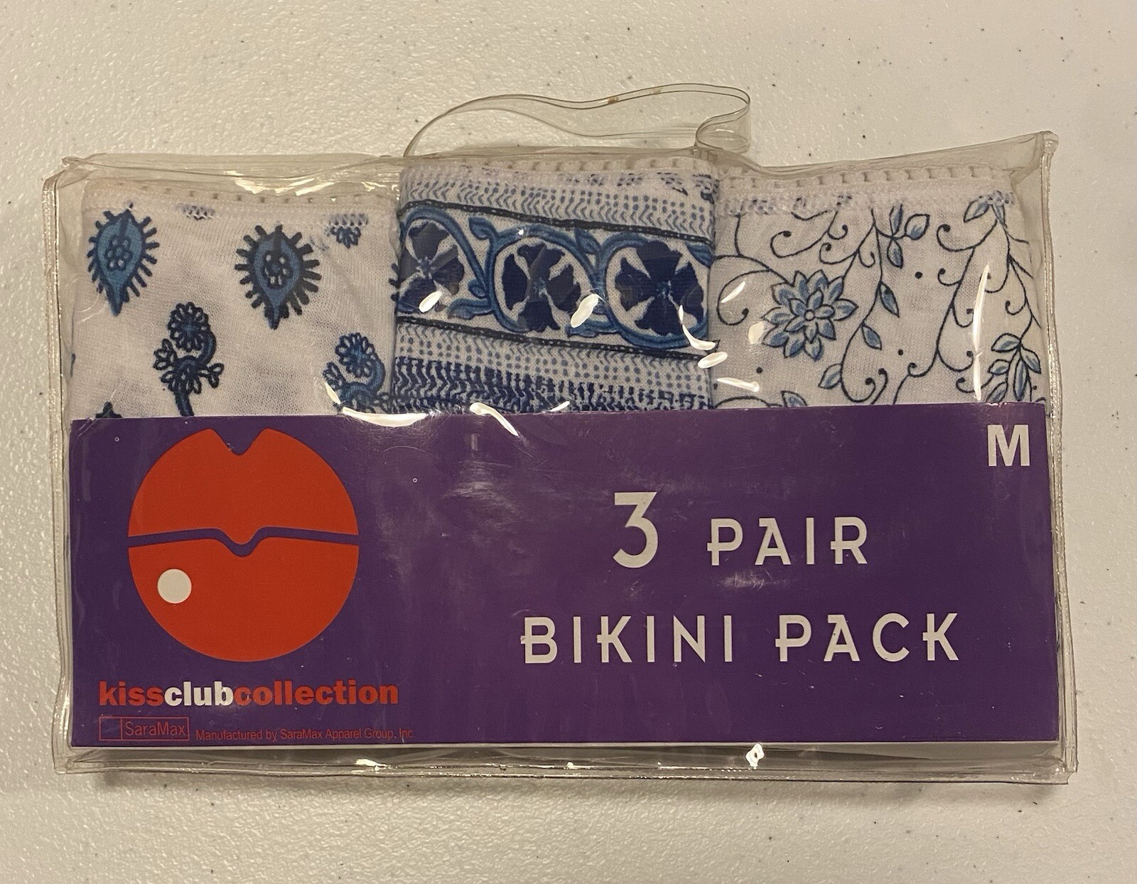 VTG Kiss Club Collection SaraMax 3 Pair Bikini Pack Size M RN# 86752; NOS