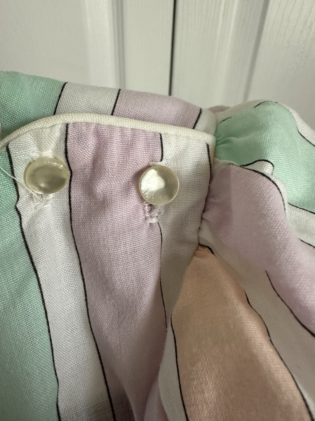 Vintage You Babes II Fritzi Dress Size 11 1970s 1980s Pastel Stripe Spring