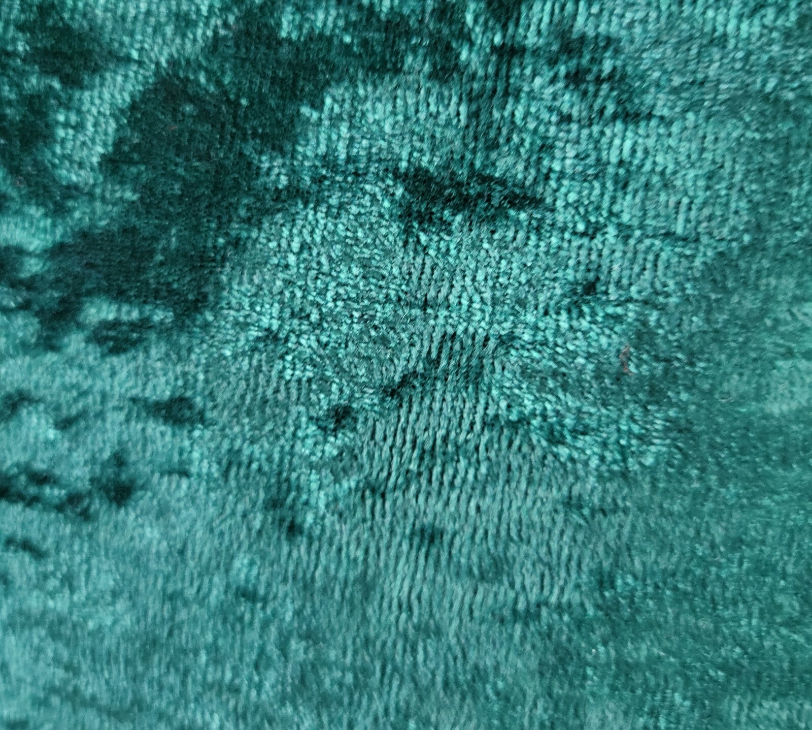 Vintage Sunbelt Green Crushed Velvet Dress w Gathered Skirt Size Small