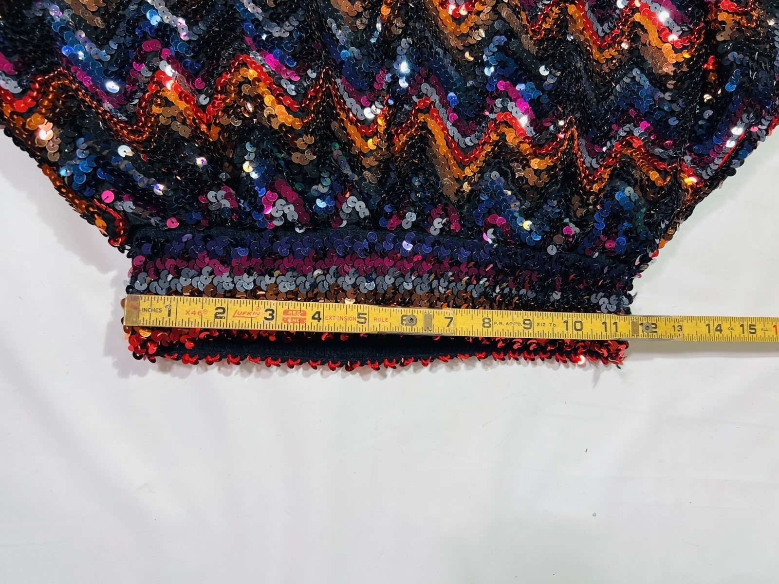 Vintage Womens S/M 70s BRIGHT COLOR Sequin Top Dolman Sleeves Disco Glam/ READ