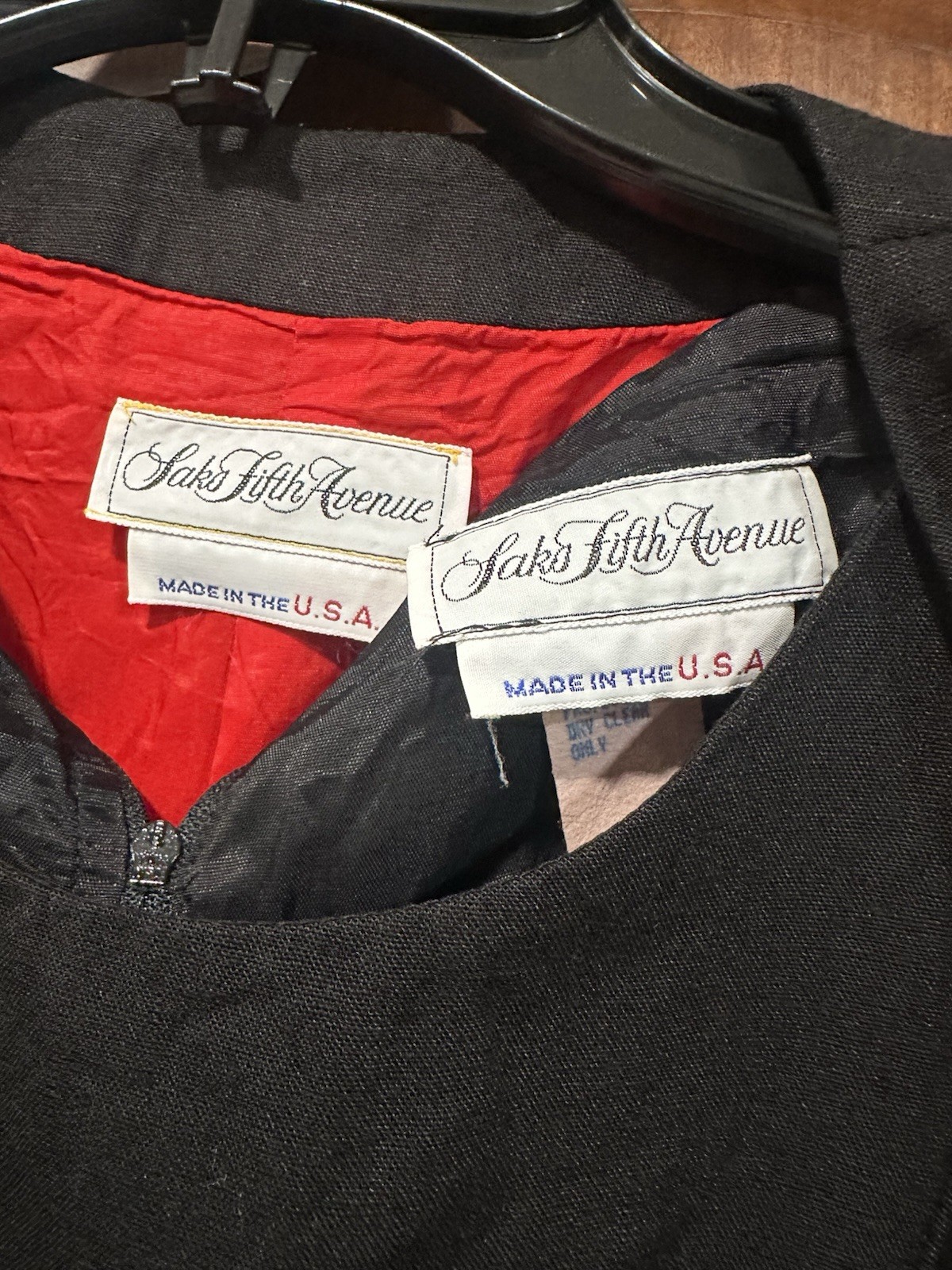 Vintage Saks Fifth Avenue Colorblock Dress & Jacket Set | Size 8 | Made in USA