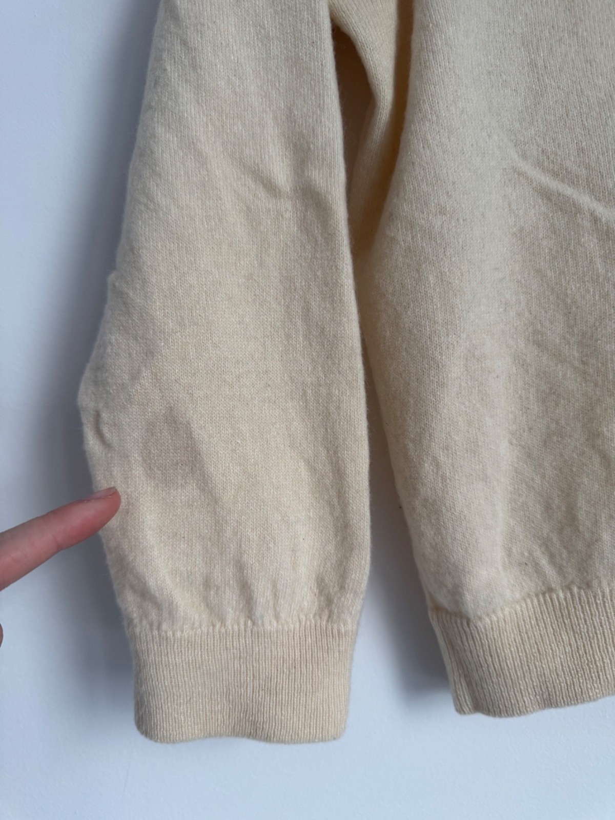 VTG 50s Dalton 100% Pure Imported Cashmere Sweater Womens S Cream Buttons