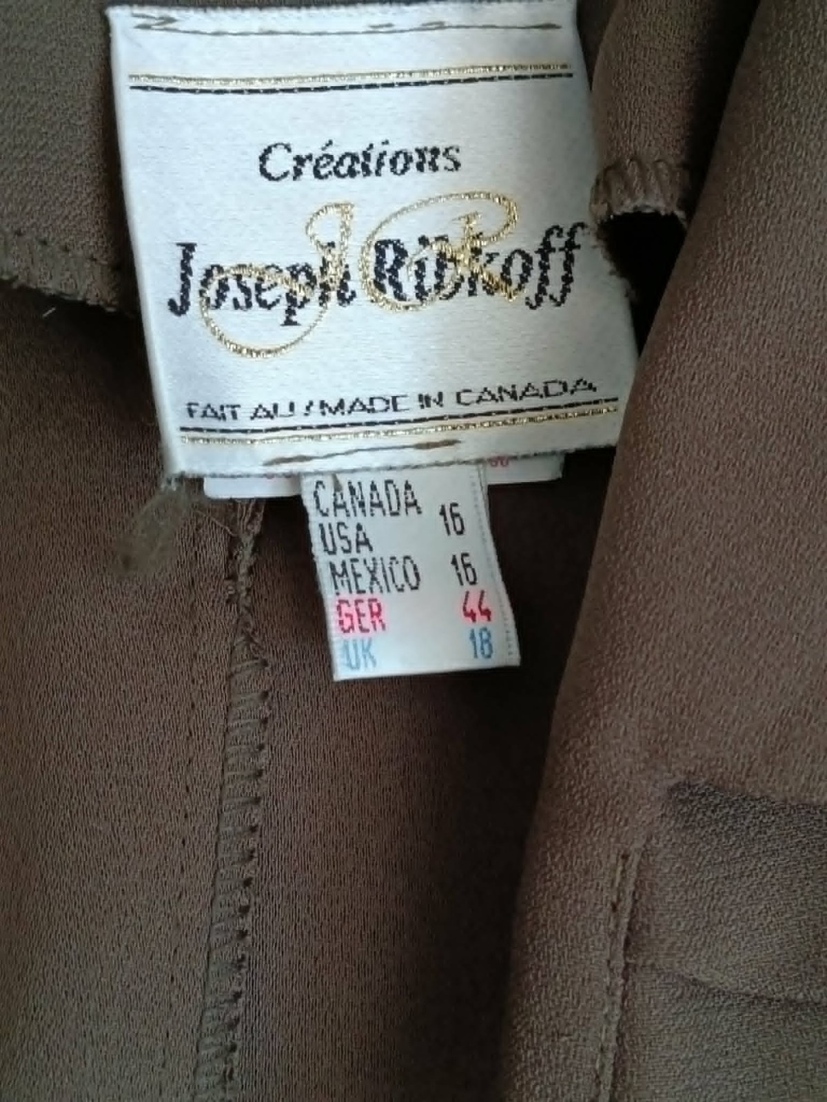 Joseph Ribkoff Canada Blazer Avant Garde Deconstructed Corpcore Lagenlook XL 44