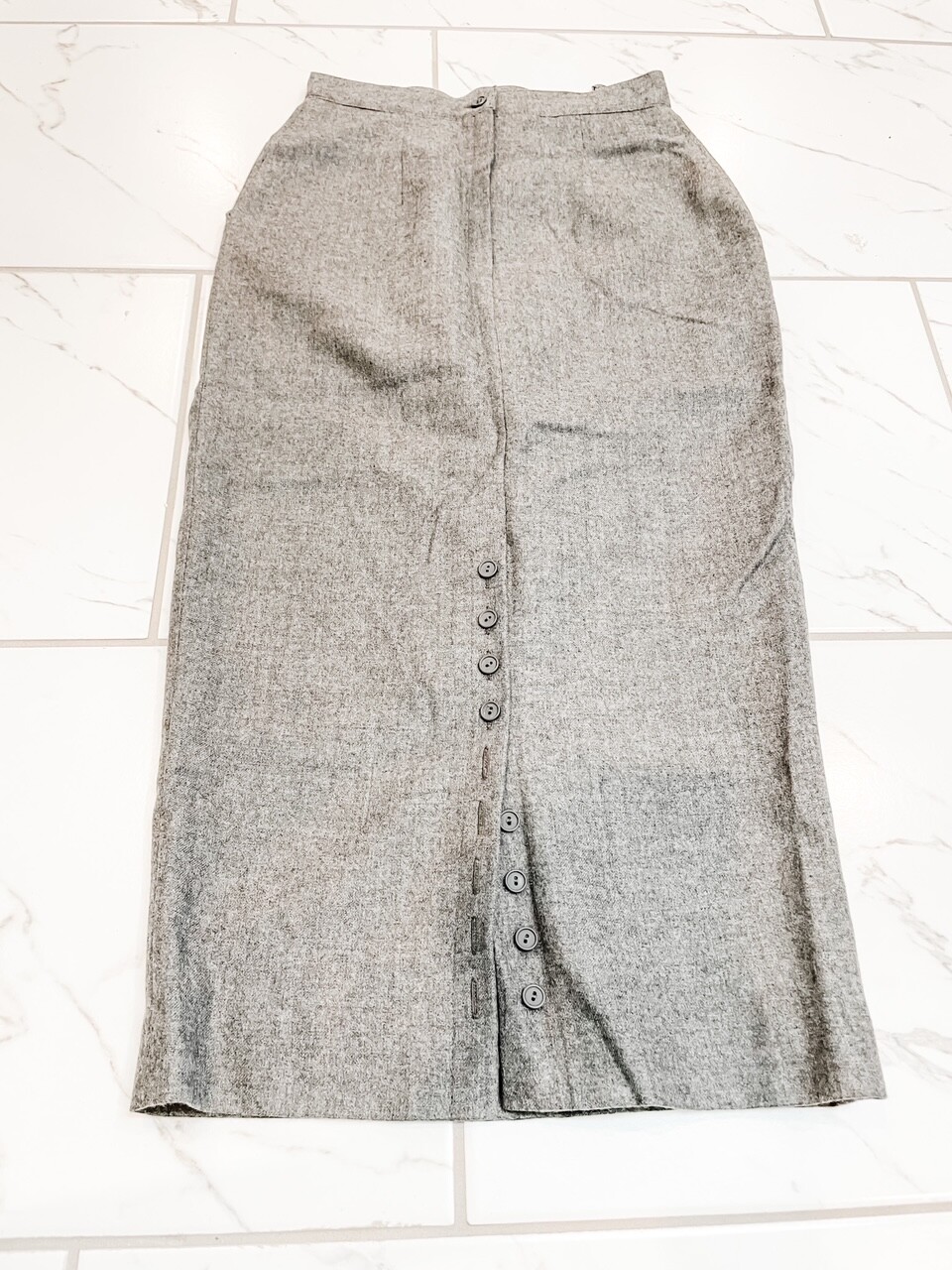 Vintage David N. Grey Wool Skirt Size 6 Pinup Cottagecore Cosplay