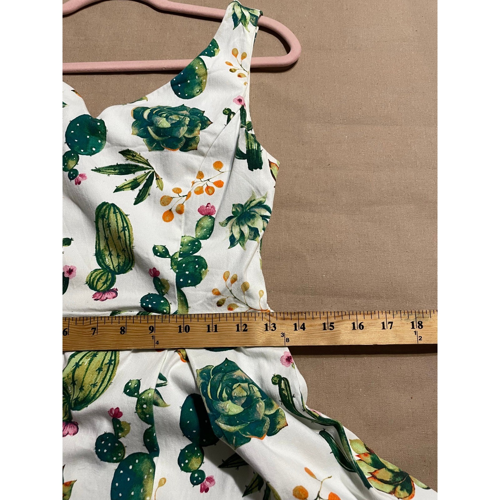 Modcloth IXIA Succulents Cactus Dress Size M Retro Houseplants Gardening Plants
