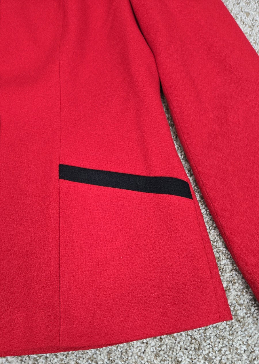 NWT Vintage 70s Pendleton Red Wool Blazer Pockets Lined Business Sz 16 TALL
