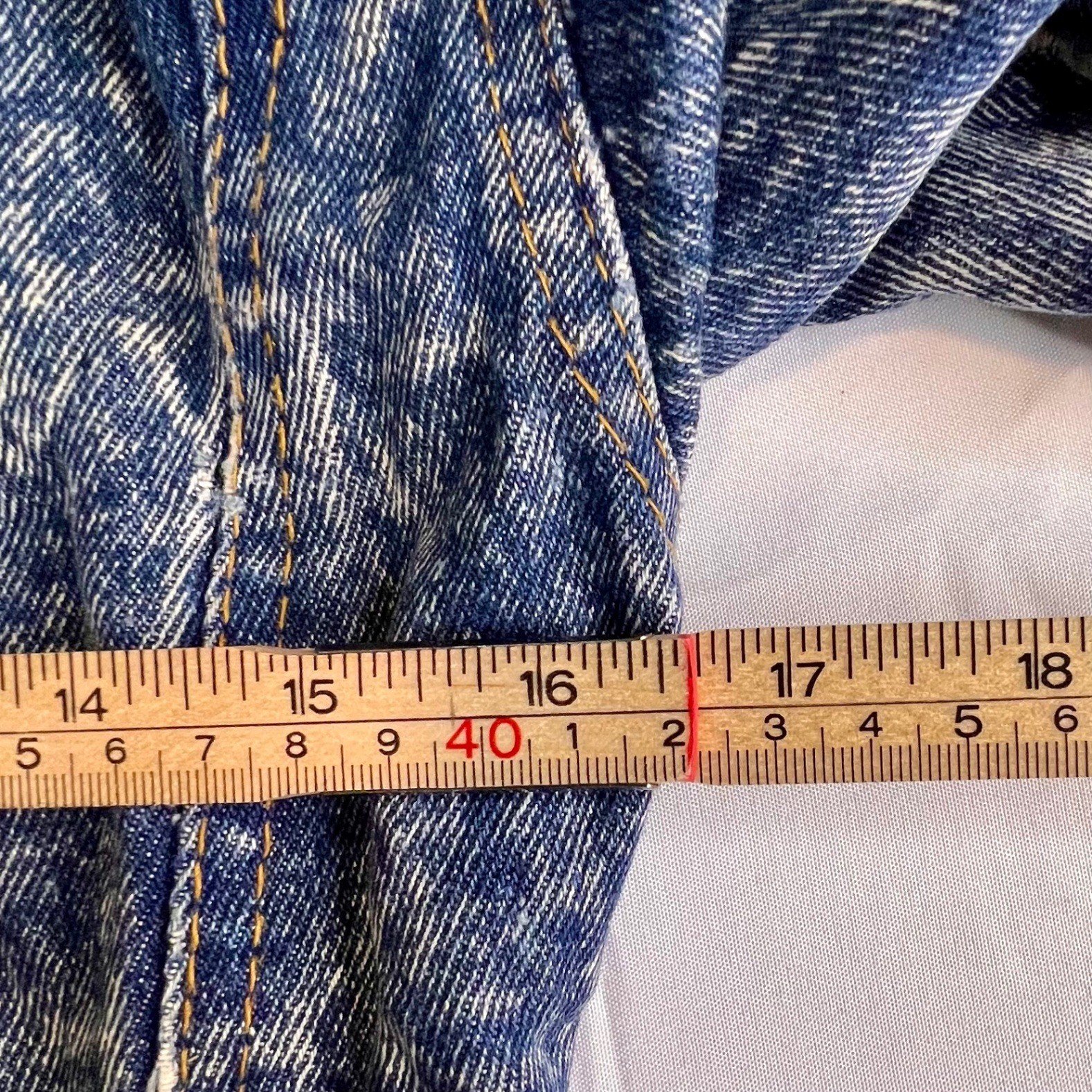 Learsi S Acid Wash Denim Jean Jacket Blue Fringe LaceUp Western 80s Retro Grunge