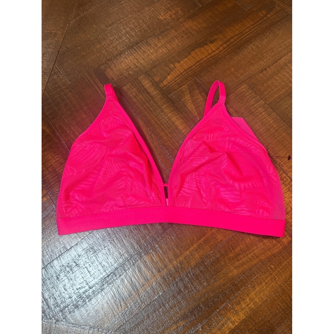Lively Lace Busty Bralette Pink Size 3 Stretch Mesh NWOT