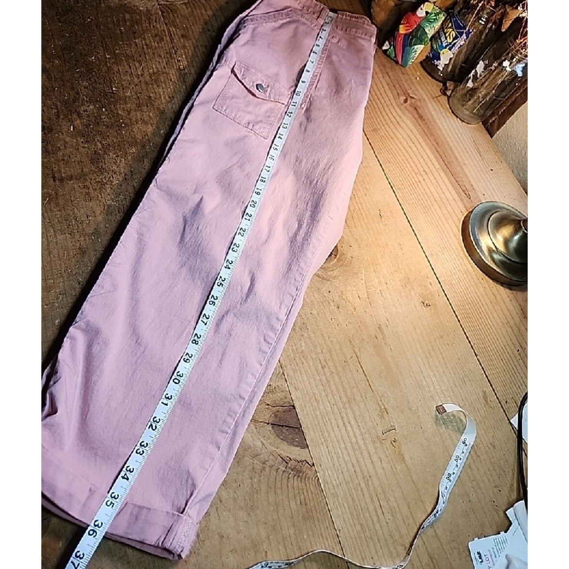 Time and Tru Dusty Rose Cargo Pants, Sz 14.