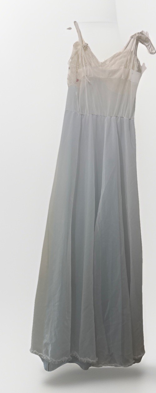 Vintage Light Blue Slip Dress White Overlay Size XS/S? Fairy Coquette Twee Sheer
